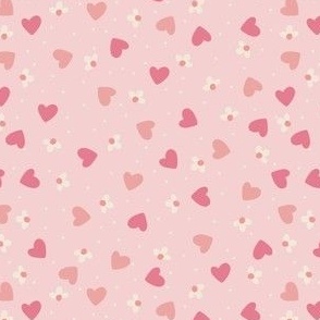 Dainty Pink Hearts (Small)