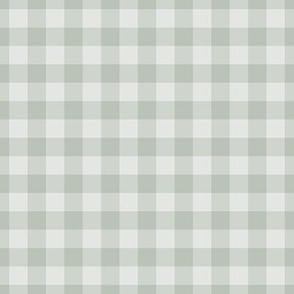 Gingham Pattern - Lilly White and Grey Rainmist