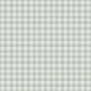 Small Gingham Pattern - Lilly White and Grey Rainmist