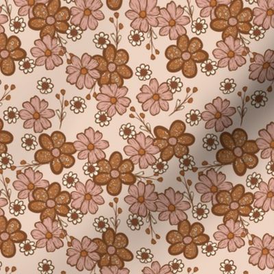 Boho Pink and Brown Flowers (Small)