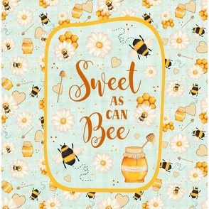 14x18 Panel Sweet As Can Bee Bumblebees for DIY Lovey Garden Flag Hand Towel or Wall Hanging