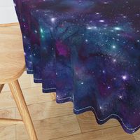 Bigger Scale Starry Celestial Galaxy Skies Blue Purple Aqua