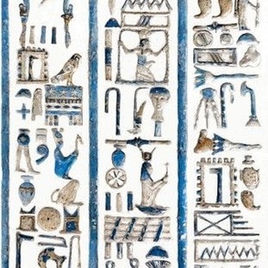 Egyptian Hieroglyphs Snakes White