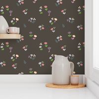 Squirrels Flowers in Muted by JKindDesign