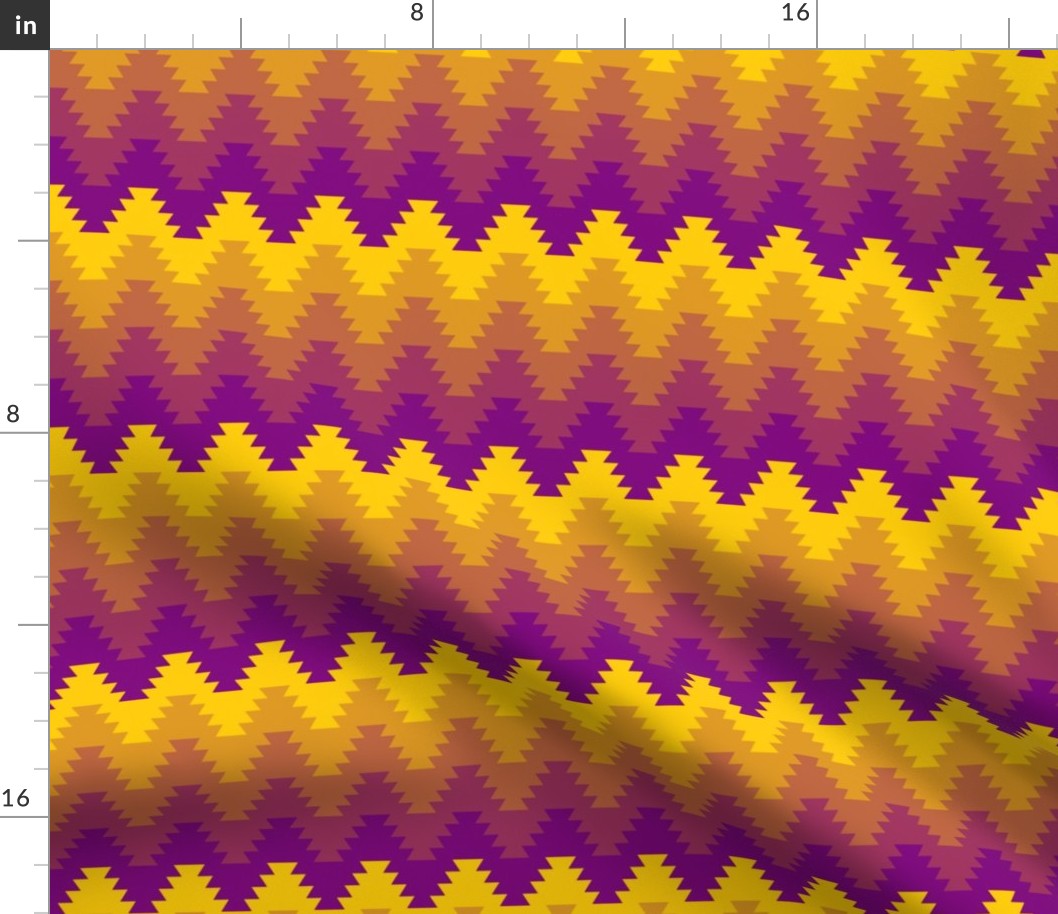 01237289 : jagged zigzag 5 warm