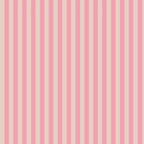 Lovecore - Vintage stripes in cream/beige and pastel pink - Kitsch Valentine's - medium