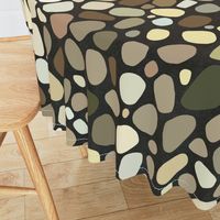 Sea Glass River Rock Bed Khaki Brown, Cheater Quilt 