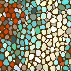 Sea Glass Pebbles Southwest Rust Turquoise 