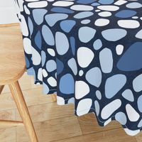 Sea Glass Shades of Blue and White, Cheater Quilt
