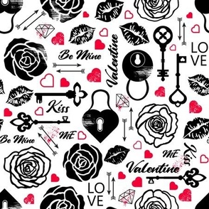 Kitsch Valentine | black, white and red| |medium scale