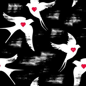 Kitsch Valentine | birds in the night |large scale