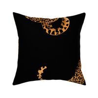 LARGE LEOPARD WITH BLACK BACKGROUND