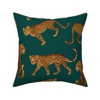 NEW LEOPARD WITH GREEN BACKGROUND