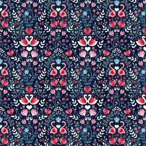 Scandinavian valentine kitsch navy small