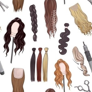 wigs hair extension beauty print 