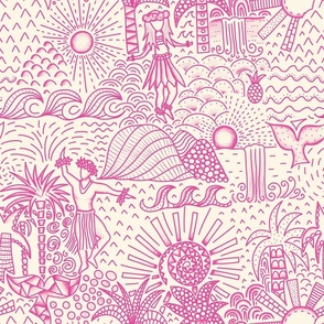 Pink Hawaii Toile