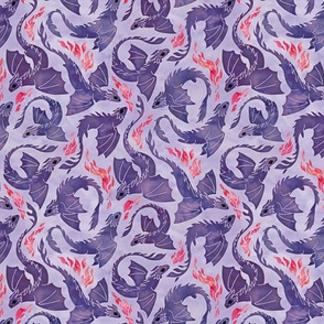 Dragon fire pastel purple small