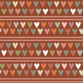 hearts and stripes - earthy 3
