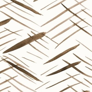 Earthy criss cross watercolor herringbone - brushstrokes watercolour chevron - abstract geometrical a735-14