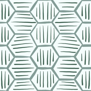 Hex wallpaper, Shades of green large scale