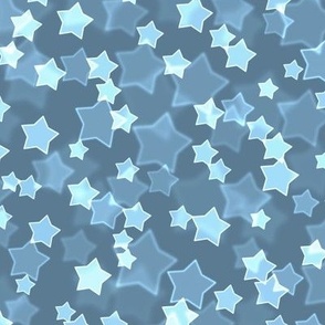 Starry Bokeh Pattern - Stormy Blue Color