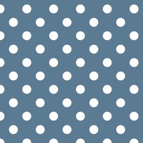 Polka Dot Pattern - Stormy Blue and White