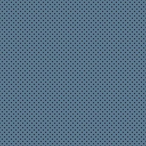 Micro Polka Dot Pattern - Stormy Blue and Black