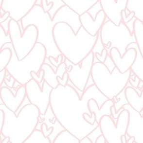 MEDIUM - Pink and white layered hearts 
