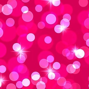 Large Sparkly Bokeh Pattern - Ruby Color