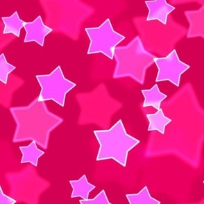 Large Starry Bokeh Pattern - Ruby Color