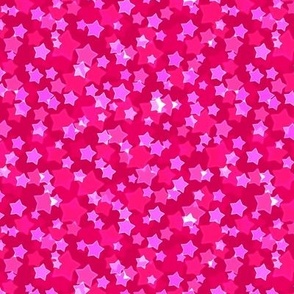 Small Starry Bokeh Pattern - Ruby Color
