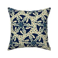 sand dollar floral midnight blue