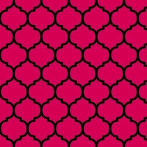 Moroccan Tile Pattern - Ruby and Black