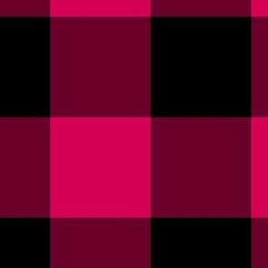 Extra Jumbo Gingham Pattern - Ruby and Black