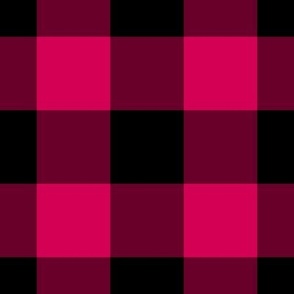 Jumbo Gingham Pattern - Ruby and Black