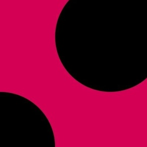 Jumbo Polka Dot Pattern - Ruby and Black