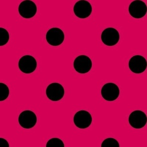 Big Polka Dot Pattern - Ruby and Black