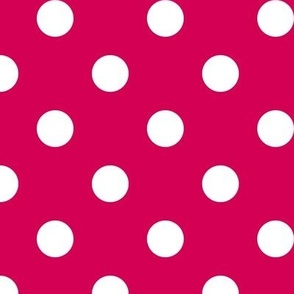 Big Polka Dot Pattern - Ruby and White