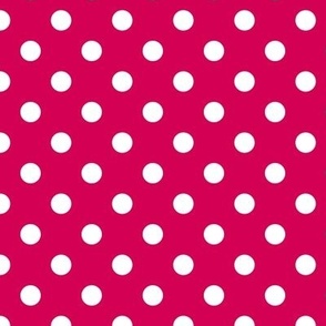 Polka Dot Pattern - Ruby and White