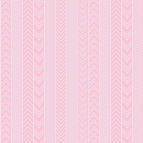 Herringbone Stripes Cherry Blossom Pastel pink