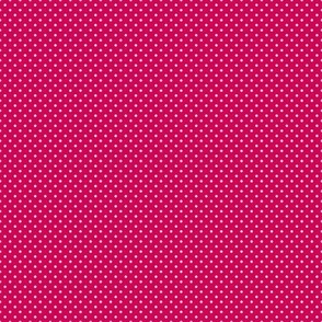 Micro Polka Dot Pattern - Ruby and White