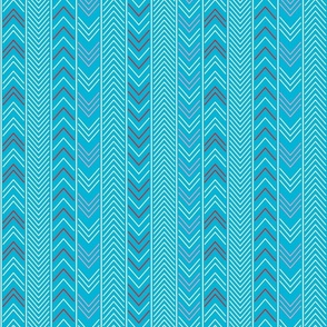 Herringbone Stripes Cherry Blossom Turquoise random