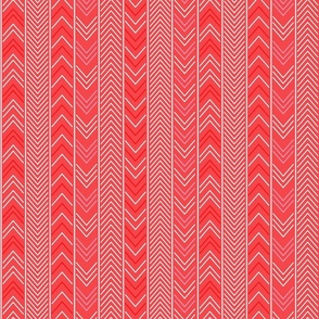 Herringbone Stripes Cherry Blossom Vivid Pink