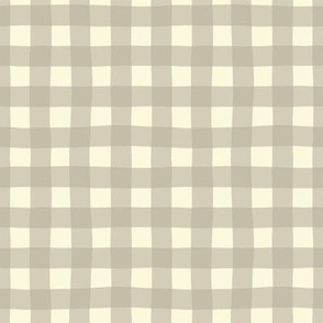 Wavy Gingham - (Bleeding Heart) - Grey