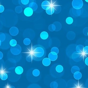 Large Sparkly Bokeh Pattern - French Blue Color