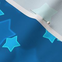 Large Starry Bokeh Pattern - French Blue Color
