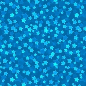 Small Starry Bokeh Pattern - French Blue Color