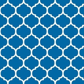 Moroccan Tile Pattern-  French Blue and White
