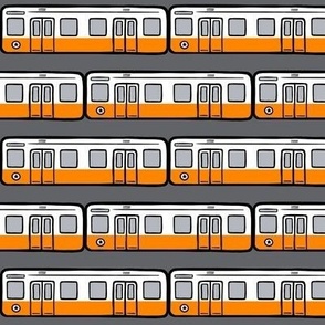 subway cars - orange line