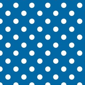 Polka Dot Pattern - French Blue and White